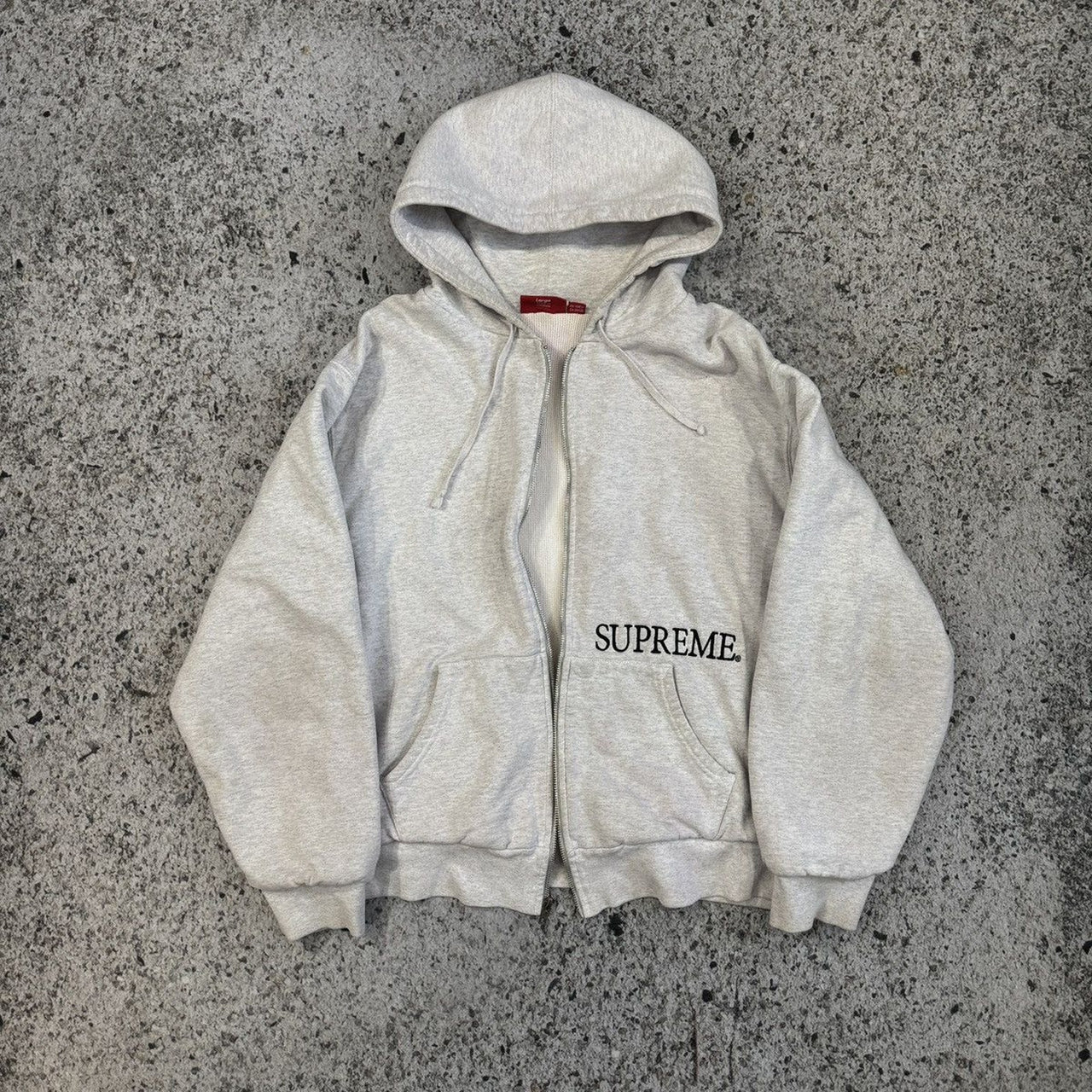 Supreme FW19 Thermal Lined Zip Up Hoodie