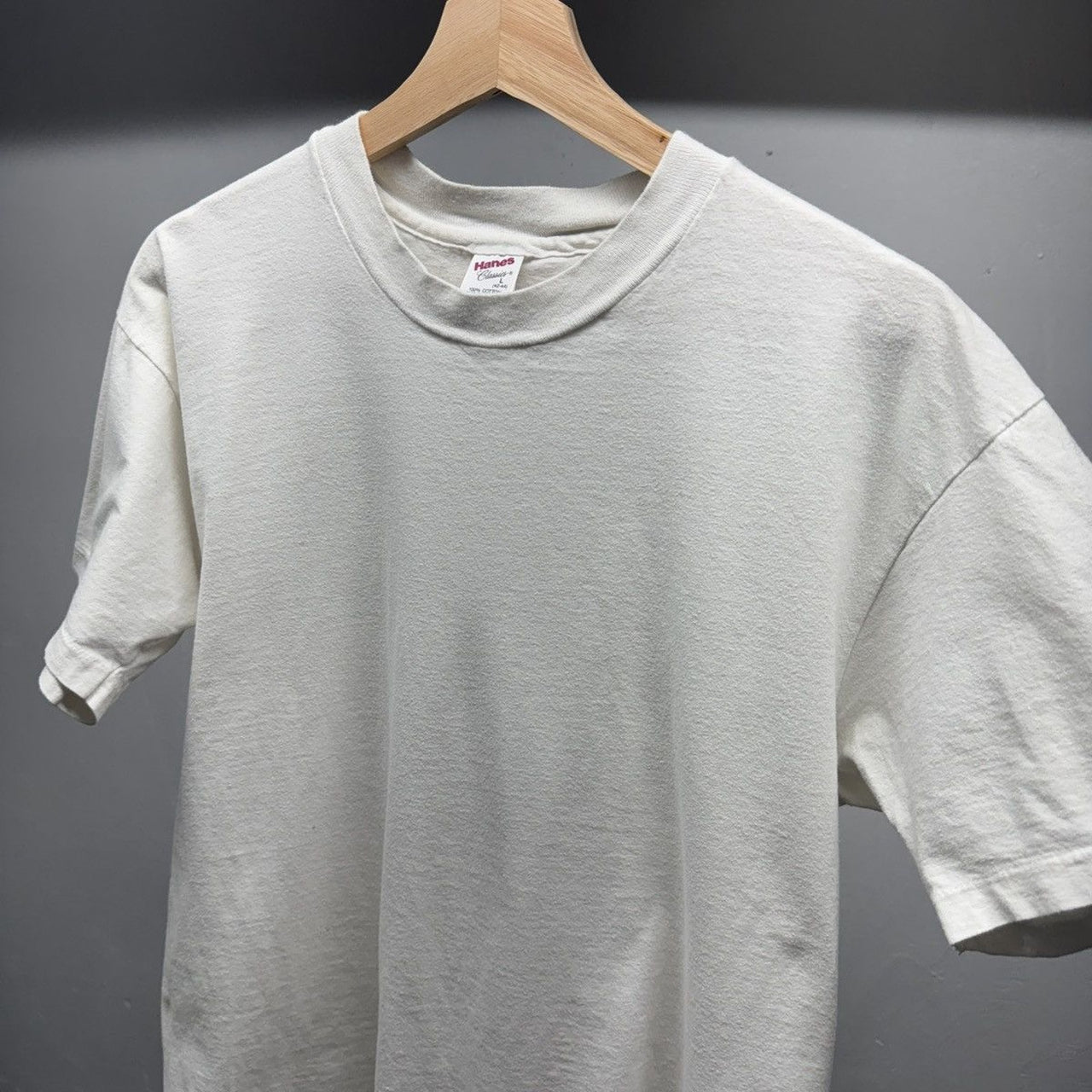 1990s Faded White Single Stitch Blank Tee