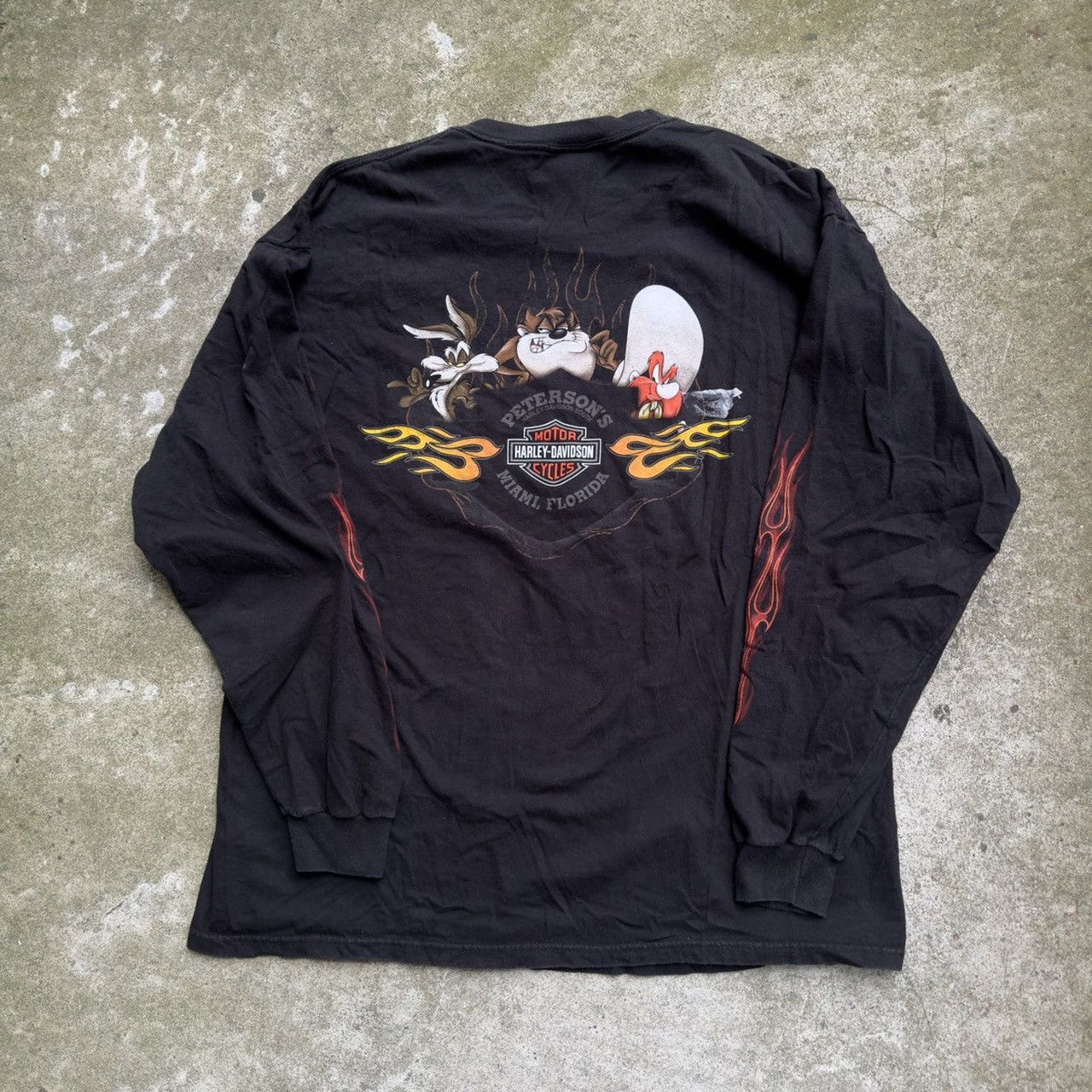 2000s Harley Davidson Taz Looney Tunes Longsleeve