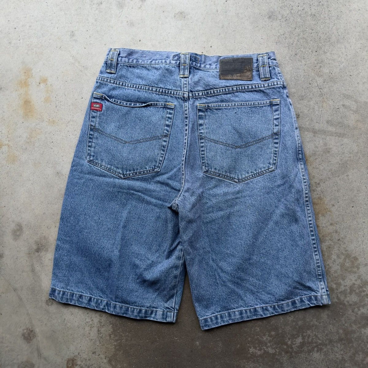 Pantalones cortos holgados de mezclilla desteñida Unionbay de los años 90 y 2000, años 2000