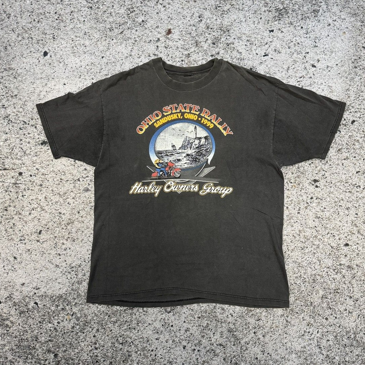 Camiseta de grupo de propietarios de Harley-Davidson Faded de 1999