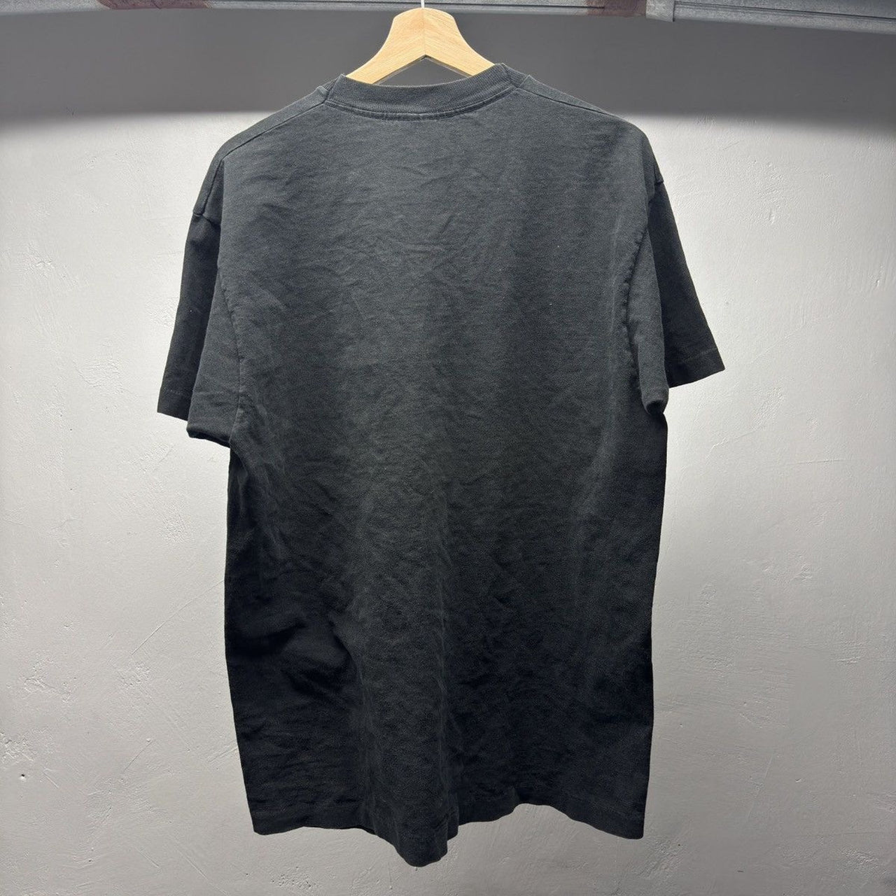 1990s Faded Thrashed Blank Black Pocket Tee