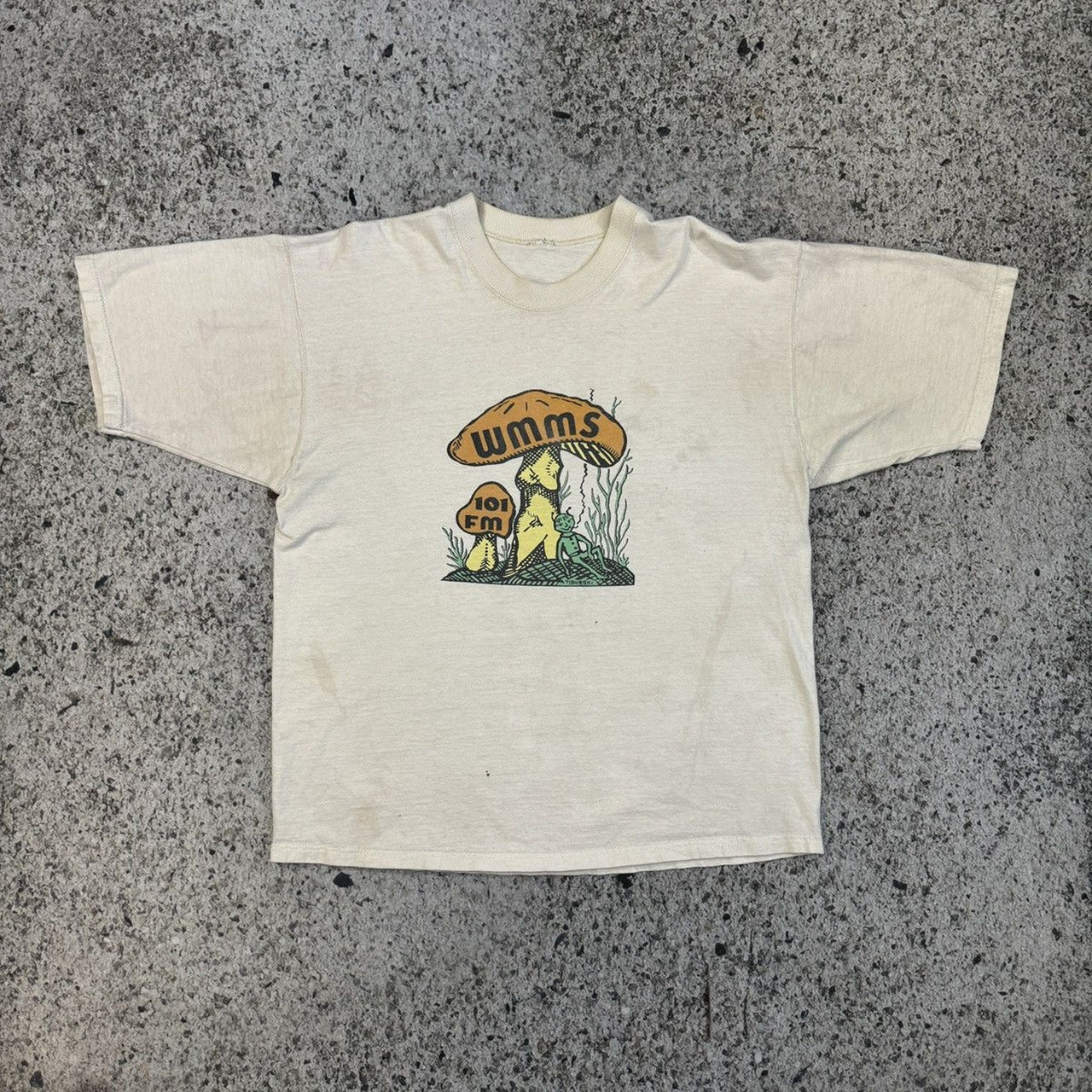 1990年代 WMMS クリーブランドラジオ局 101 FM バザーズ マッシュルームアート Tシャツ
