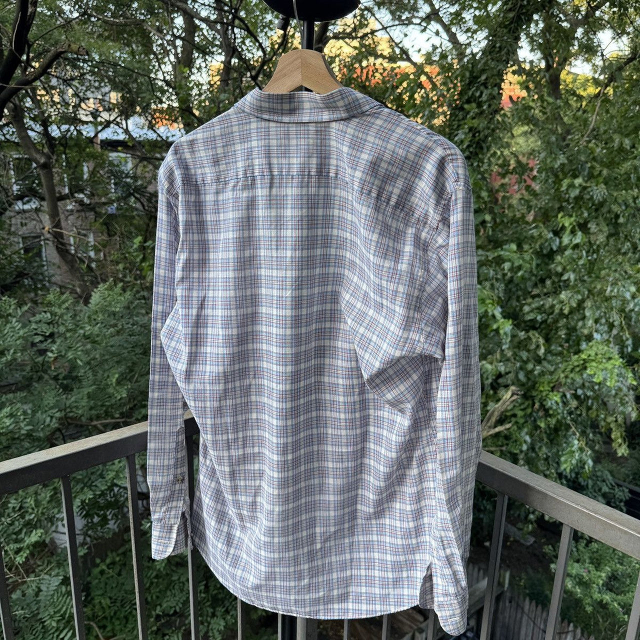 1970s Levi's Thrashed Faded Distressed Light Plaid Shirt