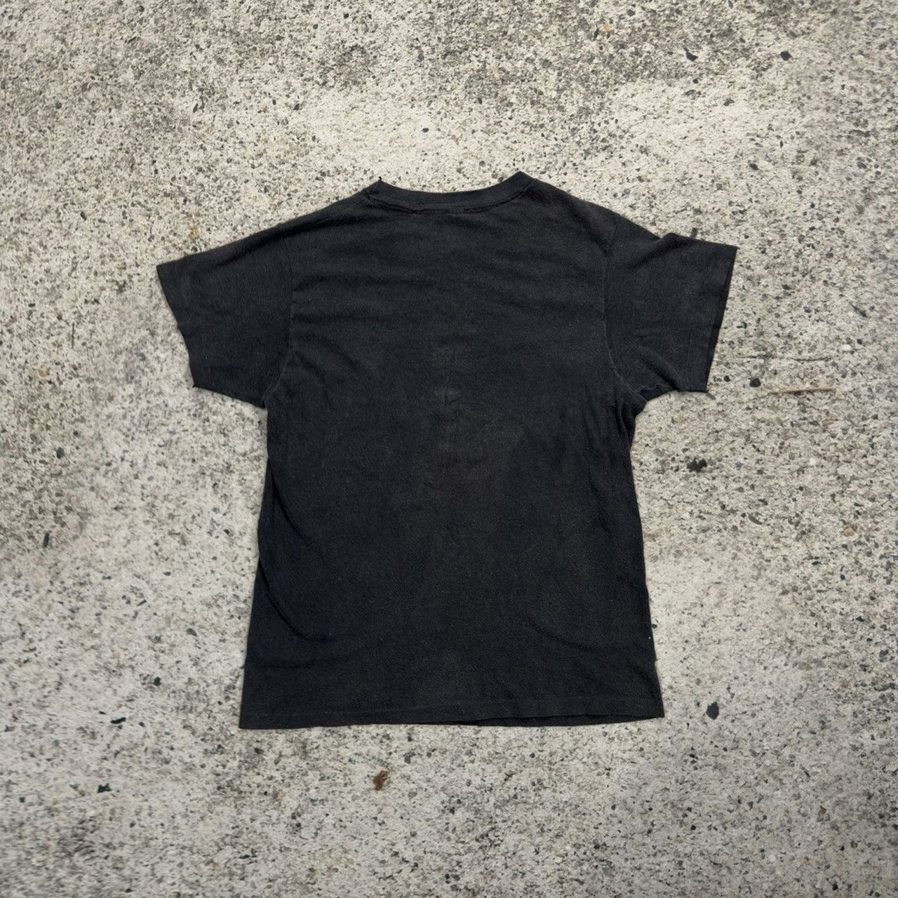 1970s Faded Happiness Is Driving A Mach 1 Flock Print Tee