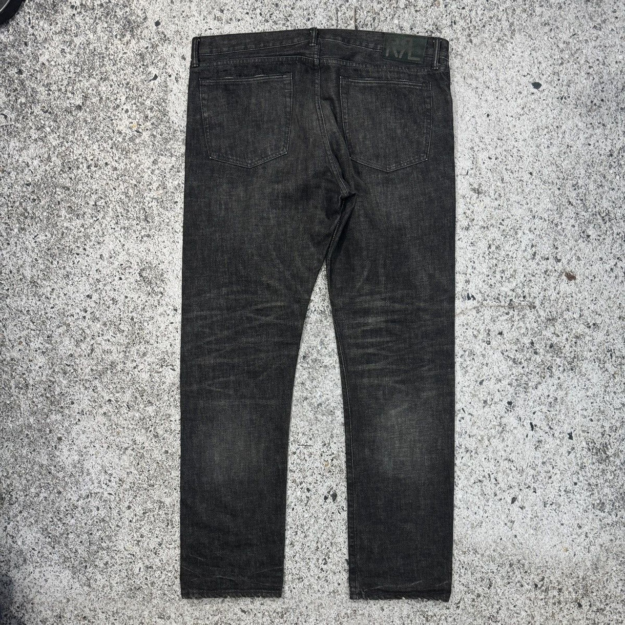RRL SLIM JAPANESE SELVEDGE BLACK DENIM JEANS