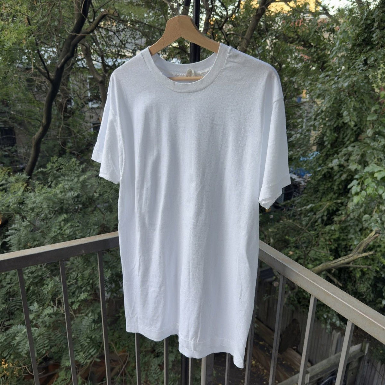 1980s Blank White Paper Thin Tee