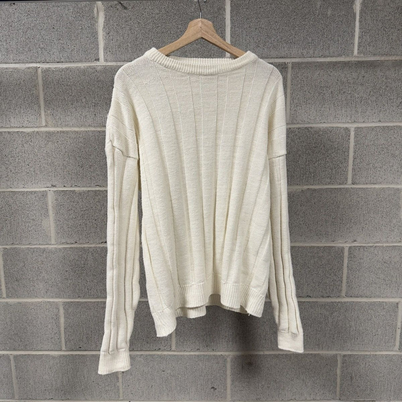 1990s Vertical Striped Knit Raime Cotton Sweater