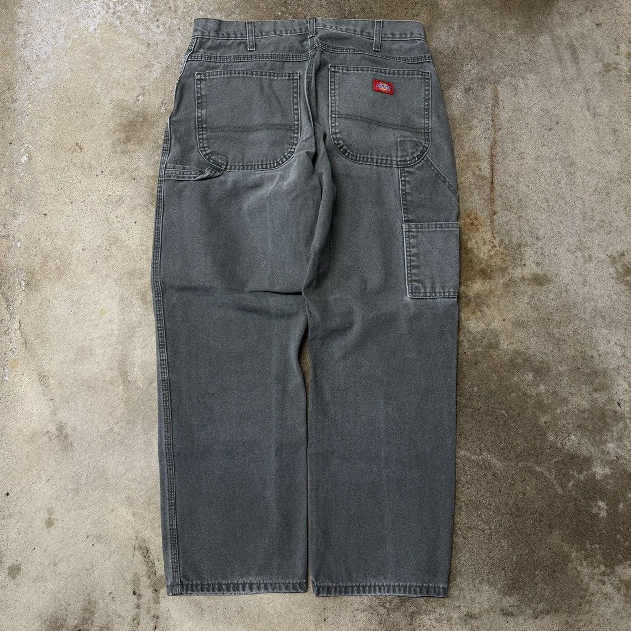 2000年代 ディッキーズ カーペンター バギーグリーン キャンバスパンツ