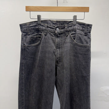 Vintage 1980s Levi’s 505 Made in USA Faded Black Yarn Dyed Jeans