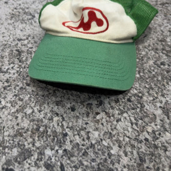 Mowalola Puff Puff OG Green Red Logo Trucker Hat