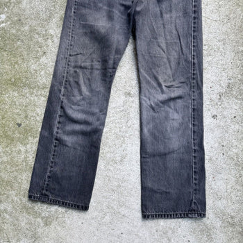 2000S LEVI’S 501 FADED BLACK STRAIGHT LEG DENIM JEANS