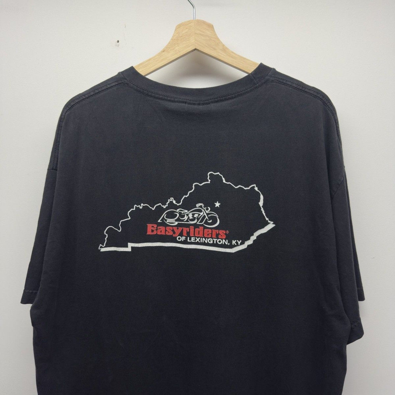 Vintage 2000s Easyriders Faded Skeleton Biker Tee