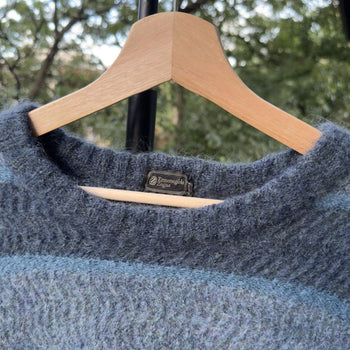 1980s 1990s Ermenegildo Zegna Blue Mohair Sweater