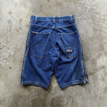 1990s/2000s Y2K PACO JEANS BAGGY ZIPPER DENIM SKATER JEAN SHORTS