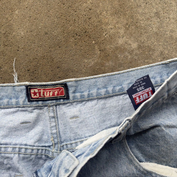 1990S/2000S Y2K BAGGY FADED TEXAS TUFF DENIM SKATER JEANS