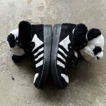 JEREMY SCOTT ADIDAS 2011 PANDA BEAR HIGH TOP SNEAKERS