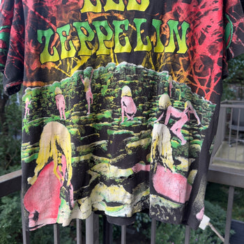 1990s Led Zeppelin Houses of Holy Thrashed AOP Band Tee