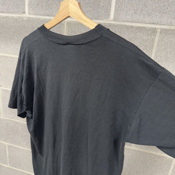 1990s Faded Distressed Paper Thin Black Tee