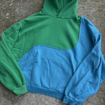 ERL SWIRL HOODIE GREEN BLUE