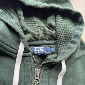 1990S/2000S POLO RALPH LAUREN HEAVYWEIGHT ZIP UP HOODIE