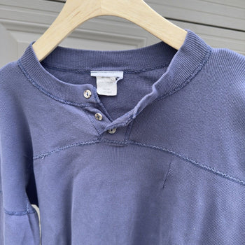 1990s Thrashed Distressed Faded Henley Shirt