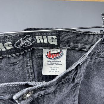 JNCO Big Rig Faded Black Denim Skater Y2K Jeans