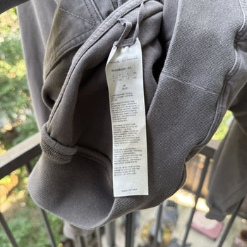 Rick Owens FW22 Strobe Raglan Zip Up Hoodie Dust