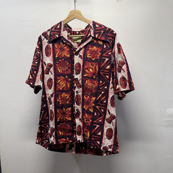 Vintage 1960s Ui Maikai Made in USA Hawaiian Tiki Shirt