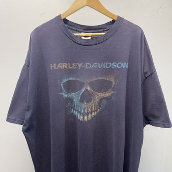 Vintage 2000s Harley Davidson Faded Distressed Skull Tee