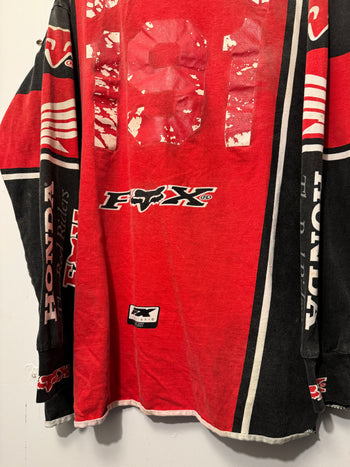 1990s FADED HONDA FOX RACING THE RED RIDERS LONGSLEEVE TEE