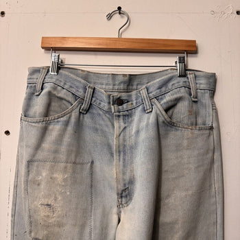 1970s LEVI'S 646 TALON DENIM JEANS THRASHED