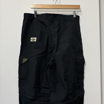 2000S LEE CARGO BAGGY BLACK NYLON ZIP OFF PANTS