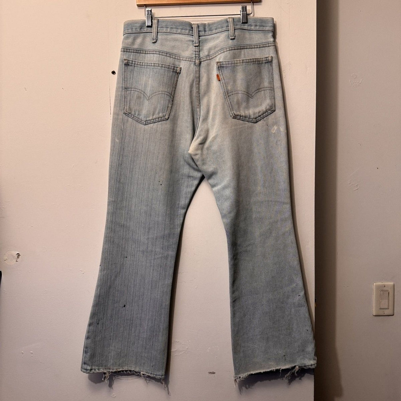 1970s LEVI'S 646 TALON DENIM JEANS THRASHED