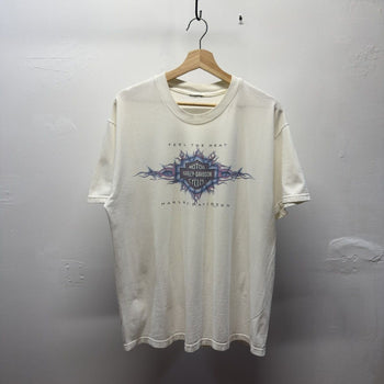 Vintage 1990s Harley Davidson Faded Feel The Heat Flame Tee