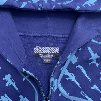 2010s ROGUE STATUS GUN SHOW ZIP UP HOODIE BLUE