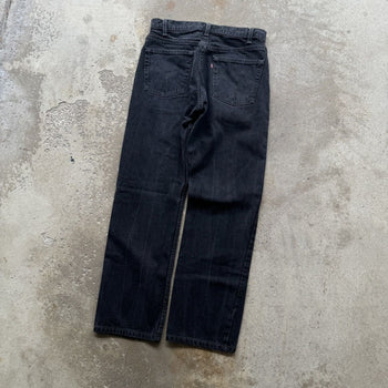 1990s LEVI'S 505 BLACK STRAIGHT DENIM JEANS