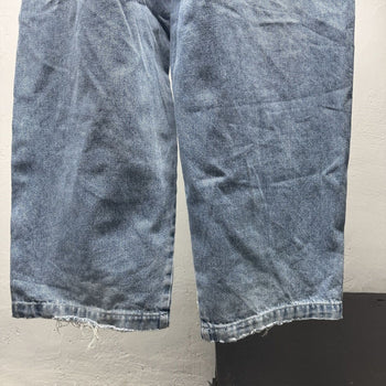 1990s Y2K Baggy Wide Leg Striped Denim Jeans
