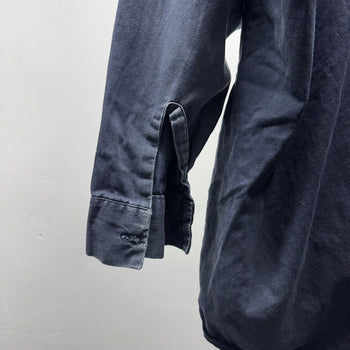 1990s Thrashed Faded Distressed Blue Work Shirt