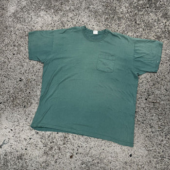 1990s Single Stitched Faded Thrashed Pocket Tee Oversized