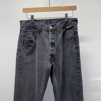 Vintage 1990s Levi’s 501 Made in USA Faded Black Jeans