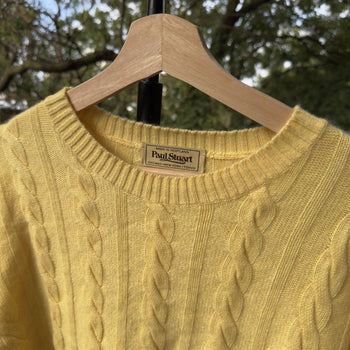 Paul Stuart Cashmere Cable Crewneck Sweater