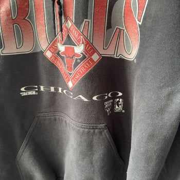 1990s Bulls Thrashed Stained NBA Hoodie