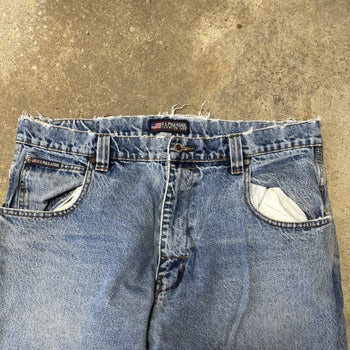 2000s US Polo Assc Thrashed Baggy Wide Leg Jeans