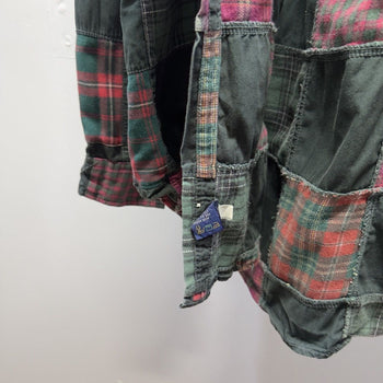 Vintage 1990s Tommy Hilfiger Patchwork Plaid Flannel Shirt