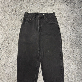 Vaqueros Levi's 560 de corte holgado y cónico en negro descolorido, años 90