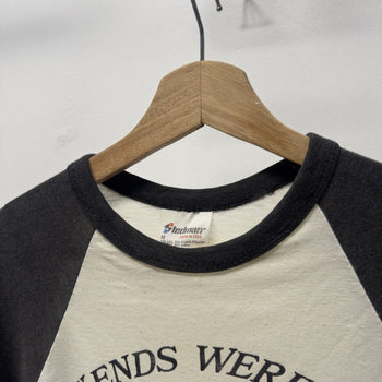Vintage 1980s Made in USA Faded Distressed Sailor Raglan Tee