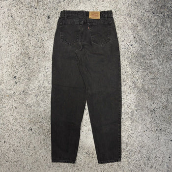 Vaqueros Levi's 560 de corte holgado y cónico en negro descolorido, años 90