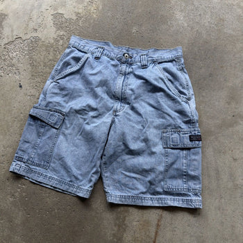 2000S FADED WRANGLER DENIM CARGO SKATER SHORTS JORTS