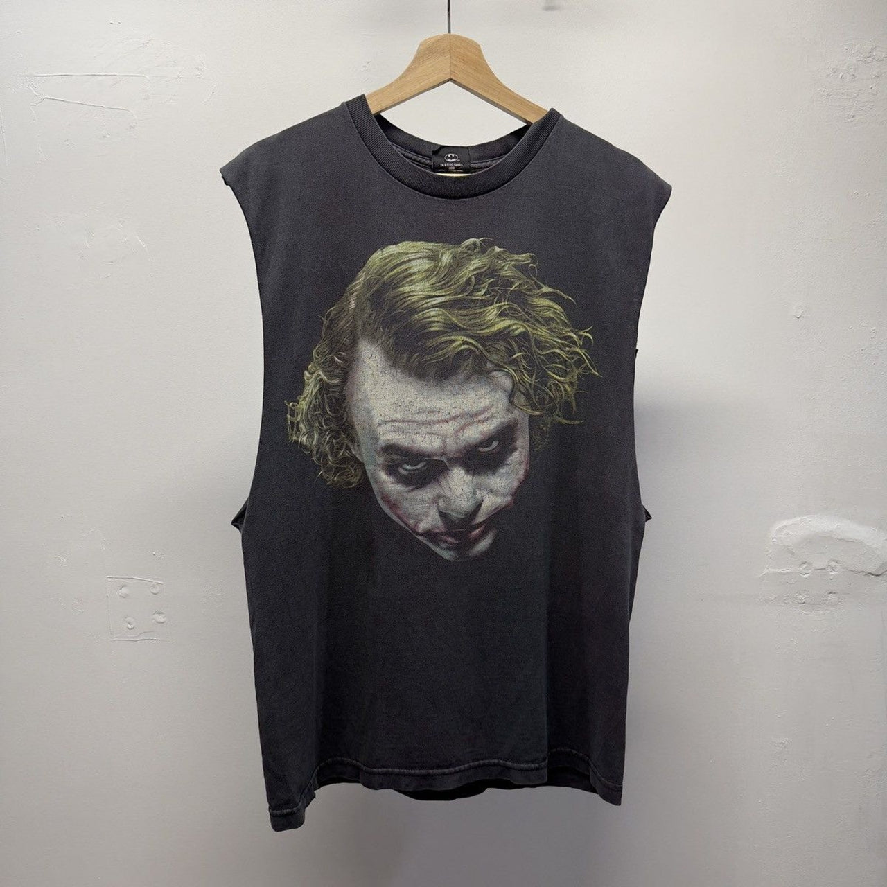 Vintage 2008 The Dark Knight Joker Faded Cut Off Tee